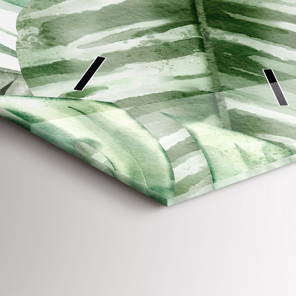 Zegar ścienny pionowy Malowane liście roślin