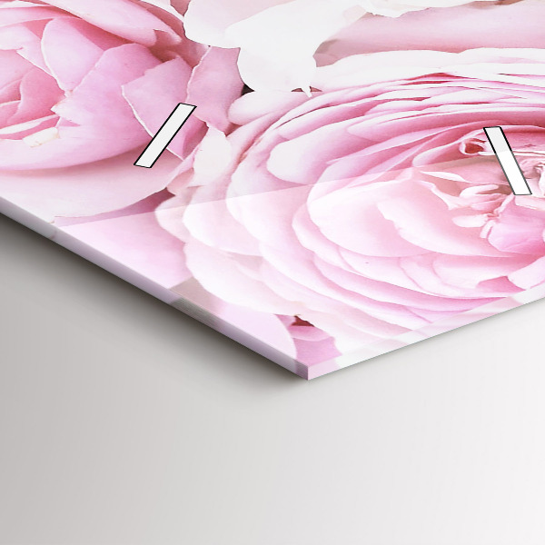 Zegar ścienny pionowy Dekoracyjne kwiaty