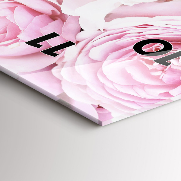 Zegar ścienny pionowy Dekoracyjne kwiaty