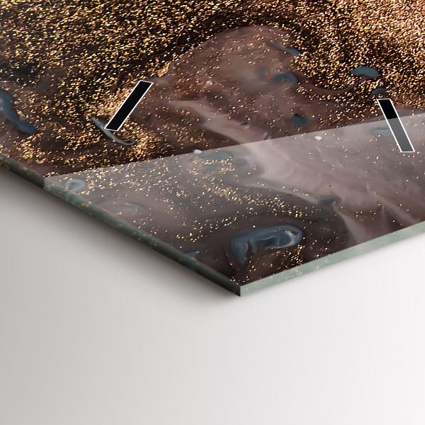 Zegar ścienny pionowy Marmur złota abstrakcja