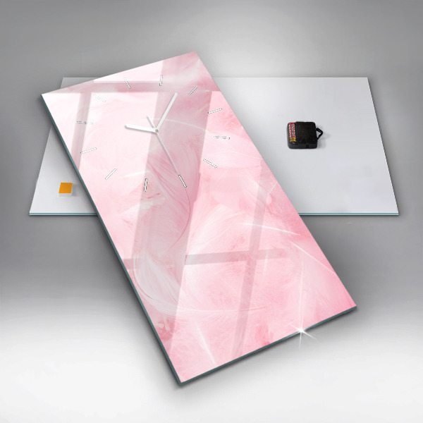 Zegar ścienny pionowy Pióra – abstrakcja