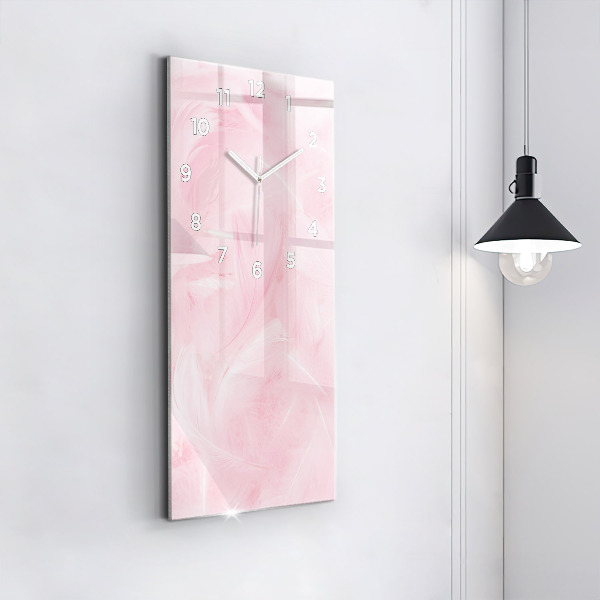 Zegar ścienny pionowy Pióra – abstrakcja