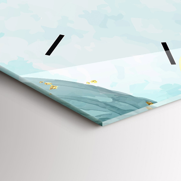 Zegar ścienny pionowy Plamy akwareli