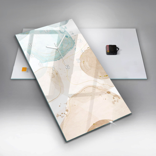 Zegar ścienny pionowy Plamy akwareli