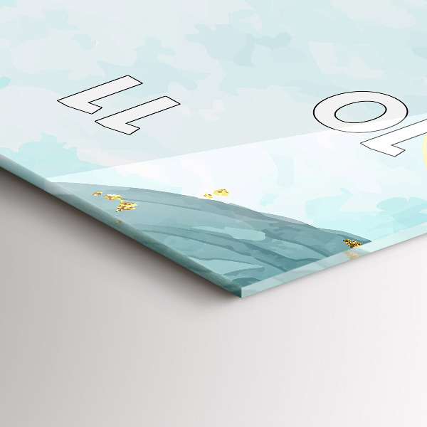 Zegar ścienny pionowy Plamy akwareli