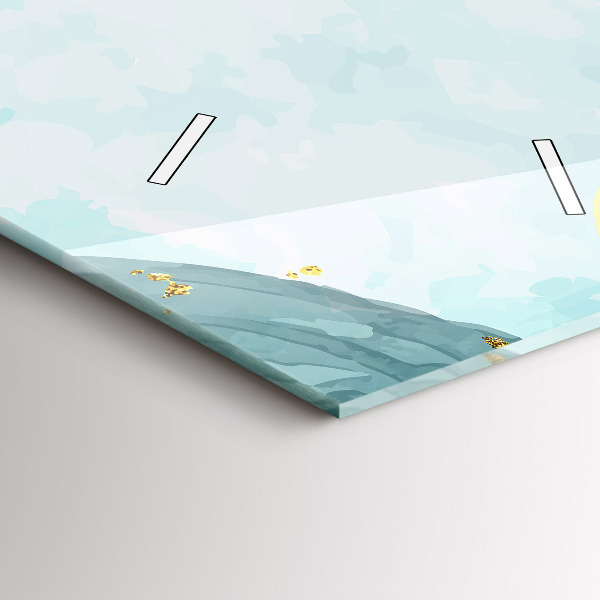 Zegar ścienny pionowy Plamy akwareli