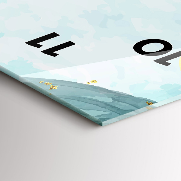 Zegar ścienny pionowy Plamy akwareli