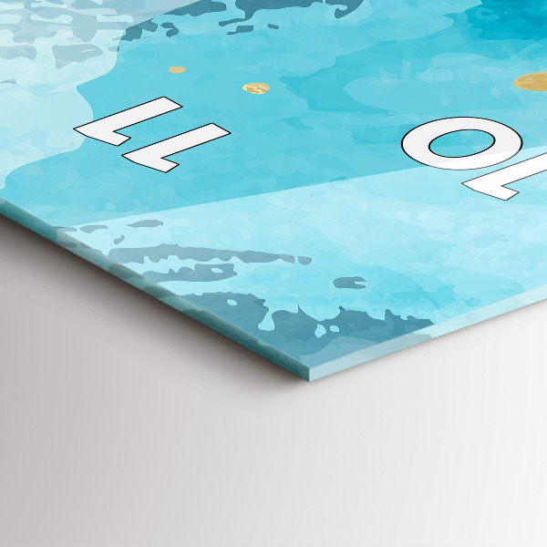 Zegar ścienny pionowy Pociągnięcia pędzla