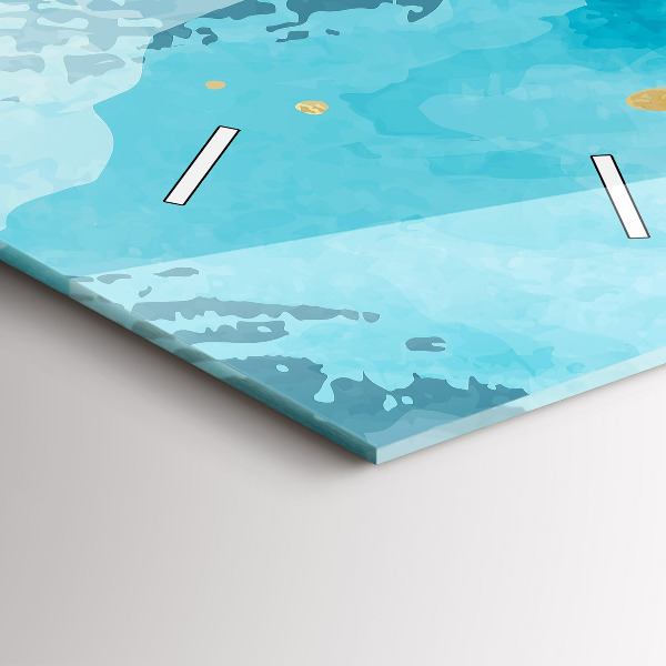 Zegar ścienny pionowy Pociągnięcia pędzla