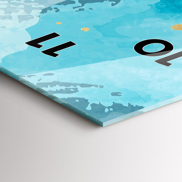 Zegar ścienny pionowy Pociągnięcia pędzla