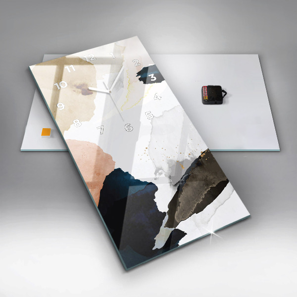 Zegar ścienny pionowy Plamy abstrakcja