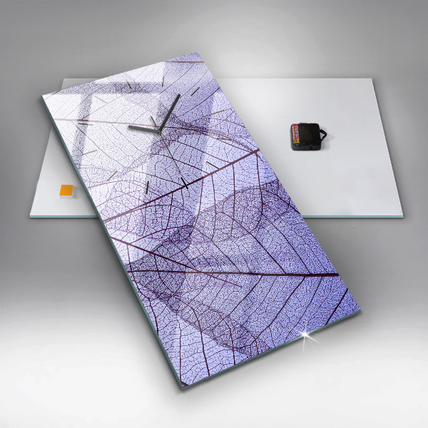 Zegar ścienny pionowy Liście – natura