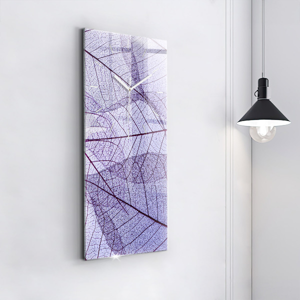 Zegar ścienny pionowy Liście – natura