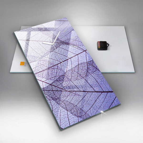 Zegar ścienny pionowy Liście – natura