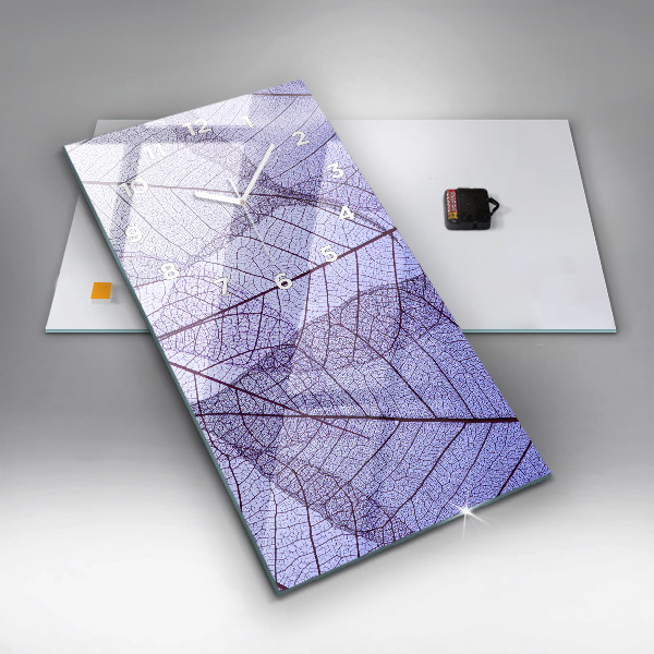 Zegar ścienny pionowy Liście – natura