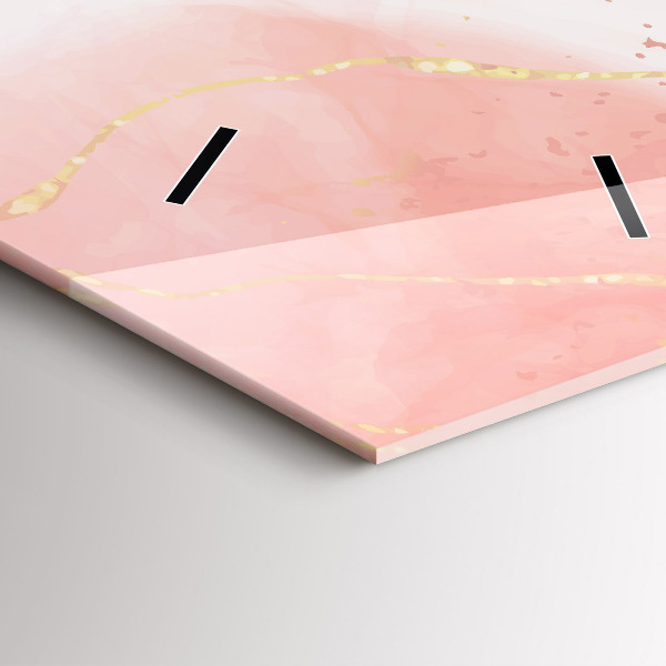 Zegar ścienny pionowy Różowy marmur