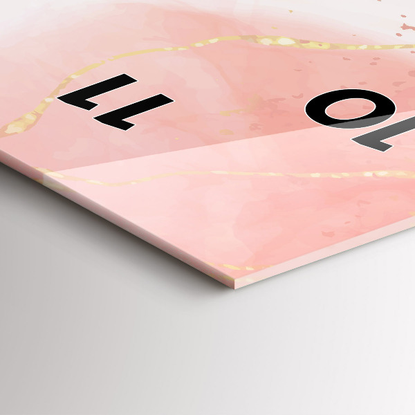 Zegar ścienny pionowy Różowy marmur