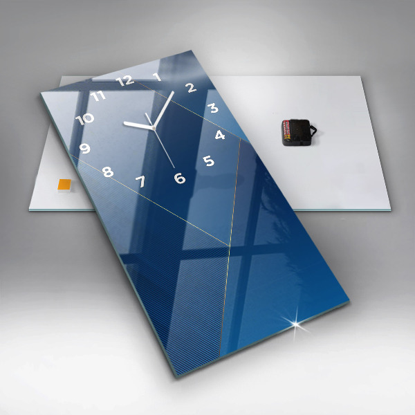 Zegar szklany pionowy Ozdobna abstrakcja