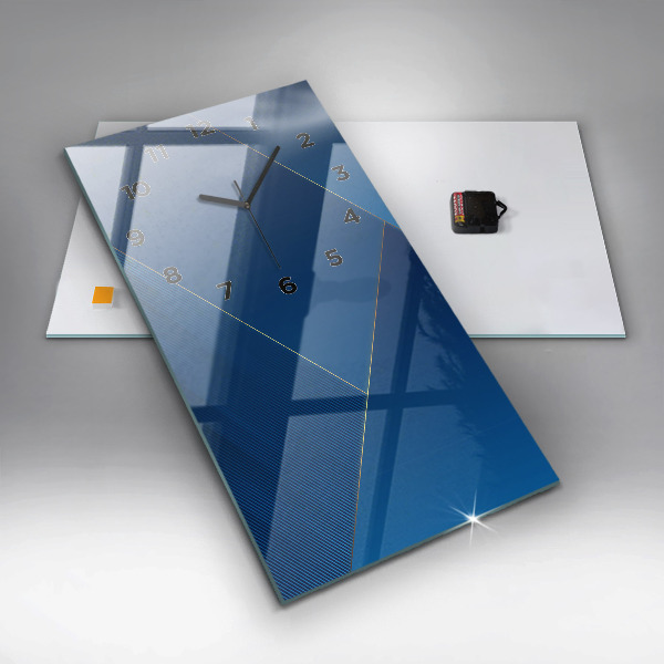 Zegar szklany pionowy Ozdobna abstrakcja