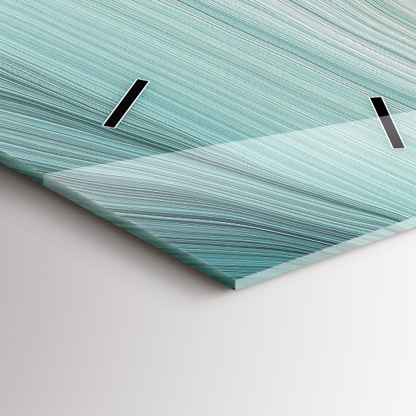 Zegar szklany pionowy Abstrakcja fal