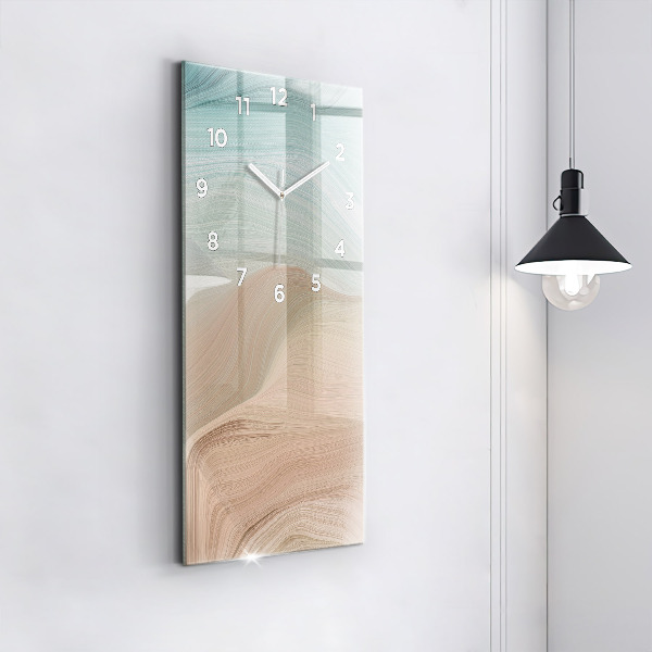 Zegar szklany pionowy Abstrakcja fal