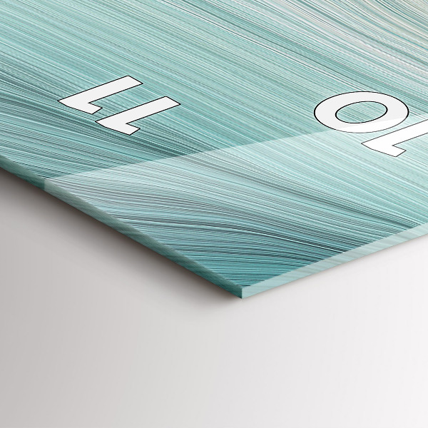 Zegar szklany pionowy Abstrakcja fal