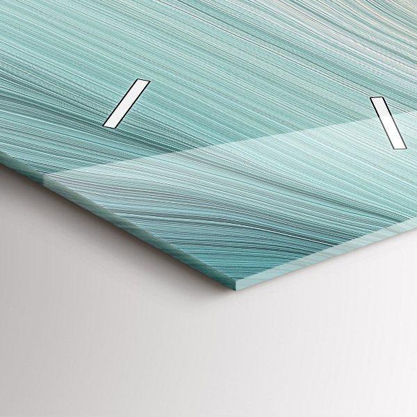 Zegar szklany pionowy Abstrakcja fal