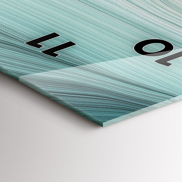 Zegar szklany pionowy Abstrakcja fal