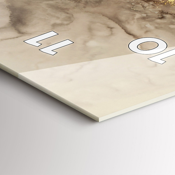 Zegar szklany pionowy Beżowa sztuka nowoczesna