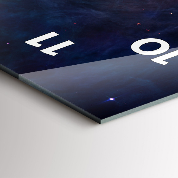 Zegar szklany pionowy Galaktyka i gwiazdy