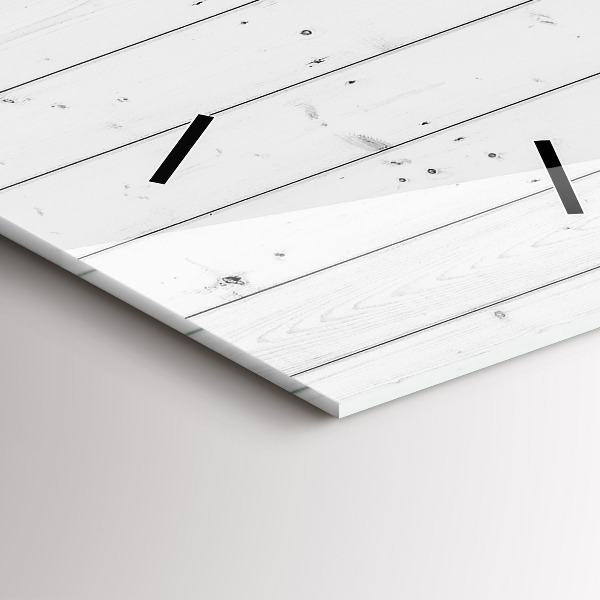 Zegar szklany pionowy Panele drewniane wzór