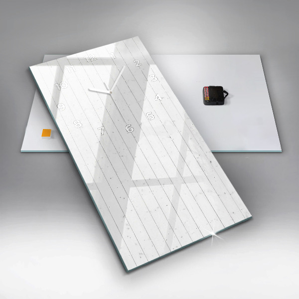 Zegar szklany pionowy Panele drewniane wzór