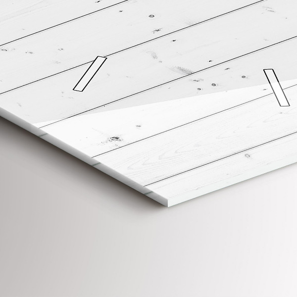 Zegar szklany pionowy Panele drewniane wzór