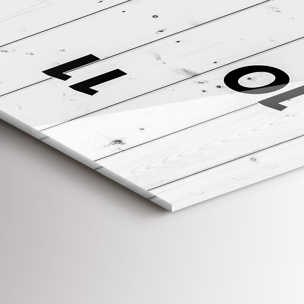 Zegar szklany pionowy Panele drewniane wzór