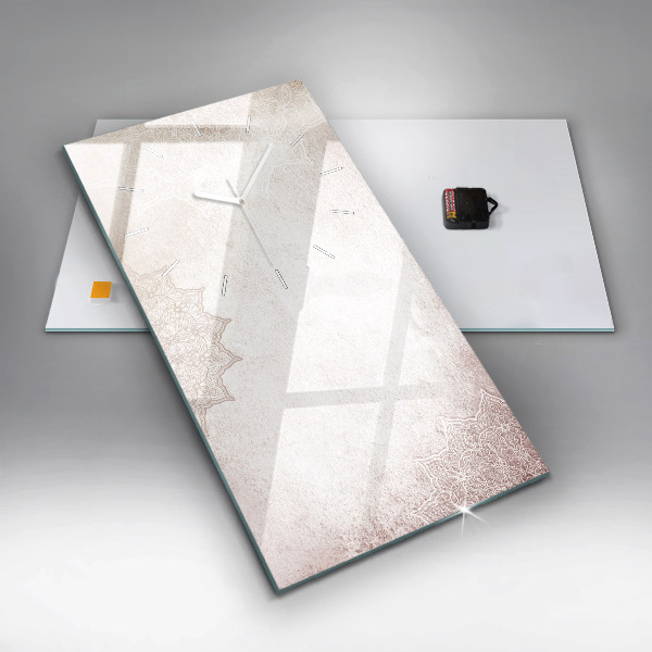 Zegar szklany pionowy Wzór dekoracyjny