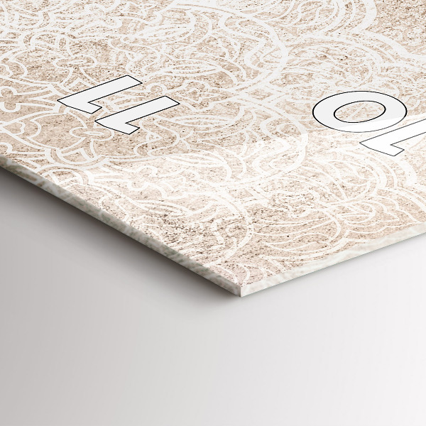 Zegar szklany pionowy Wzór dekoracyjny