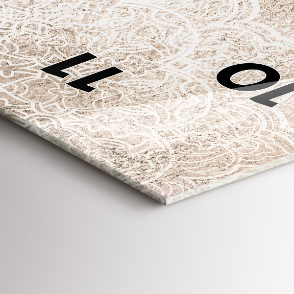 Zegar szklany pionowy Wzór dekoracyjny