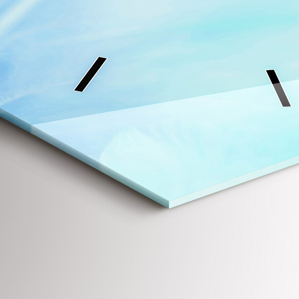 Zegar szklany pionowy Kolorowe pióra