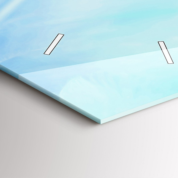 Zegar szklany pionowy Kolorowe pióra