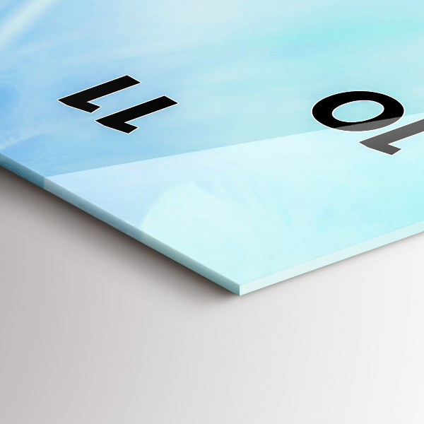 Zegar szklany pionowy Kolorowe pióra