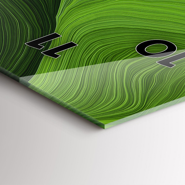 Zegar szklany pionowy Nowoczesne fale