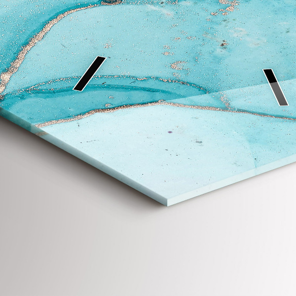 Zegar szklany pionowy Dekoracyjny marmur