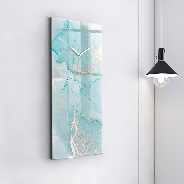 Zegar szklany pionowy Dekoracyjny marmur