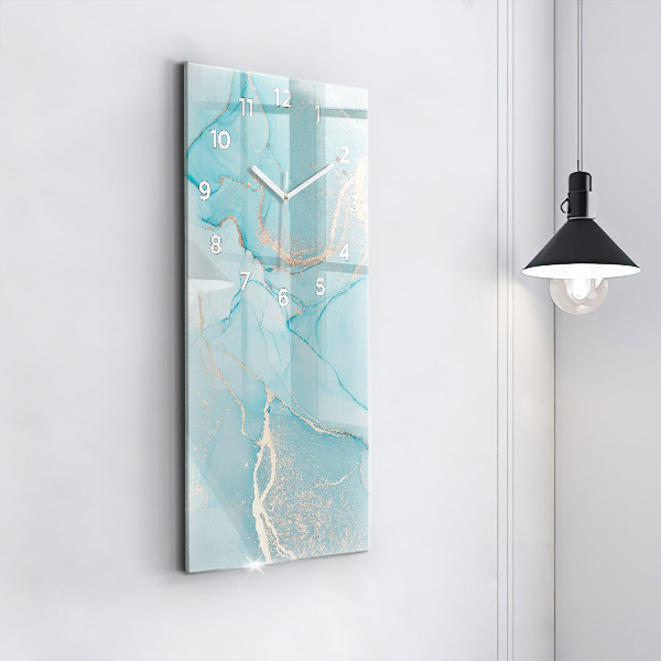 Zegar szklany pionowy Dekoracyjny marmur