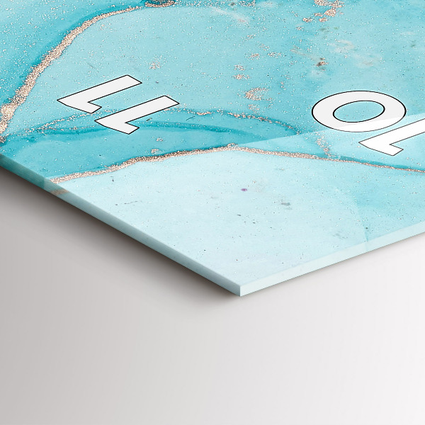 Zegar szklany pionowy Dekoracyjny marmur