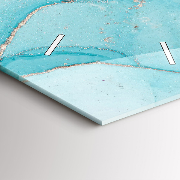 Zegar szklany pionowy Dekoracyjny marmur