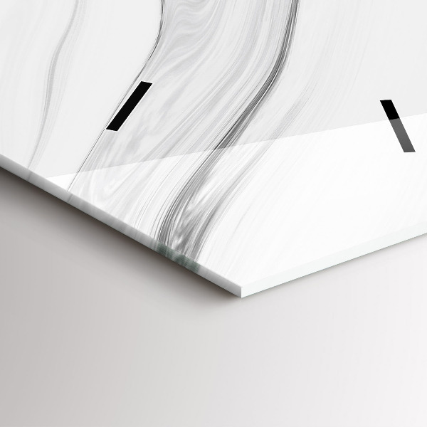 Zegar szklany pionowy Dekoracyjny marmur