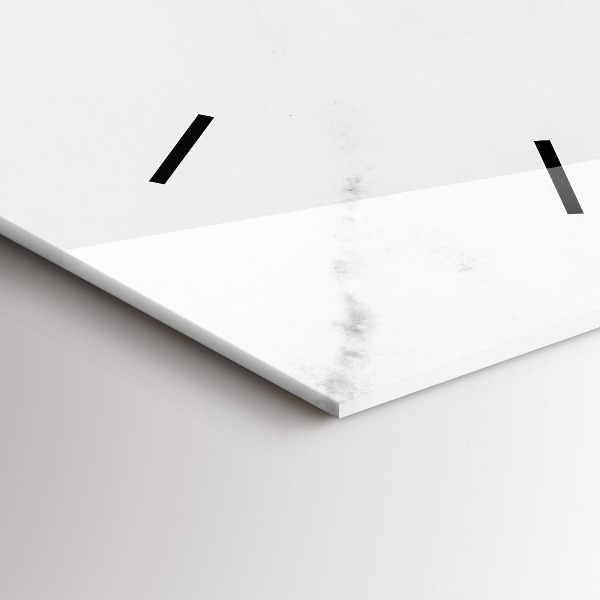 Zegar szklany pionowy Elegancki marmur