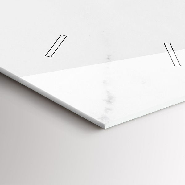 Zegar szklany pionowy Elegancki marmur