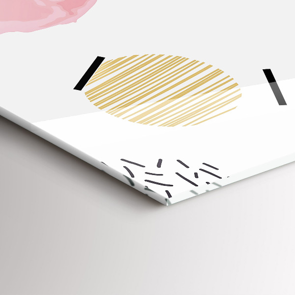 Zegar szklany pionowy Geometryczny wzór